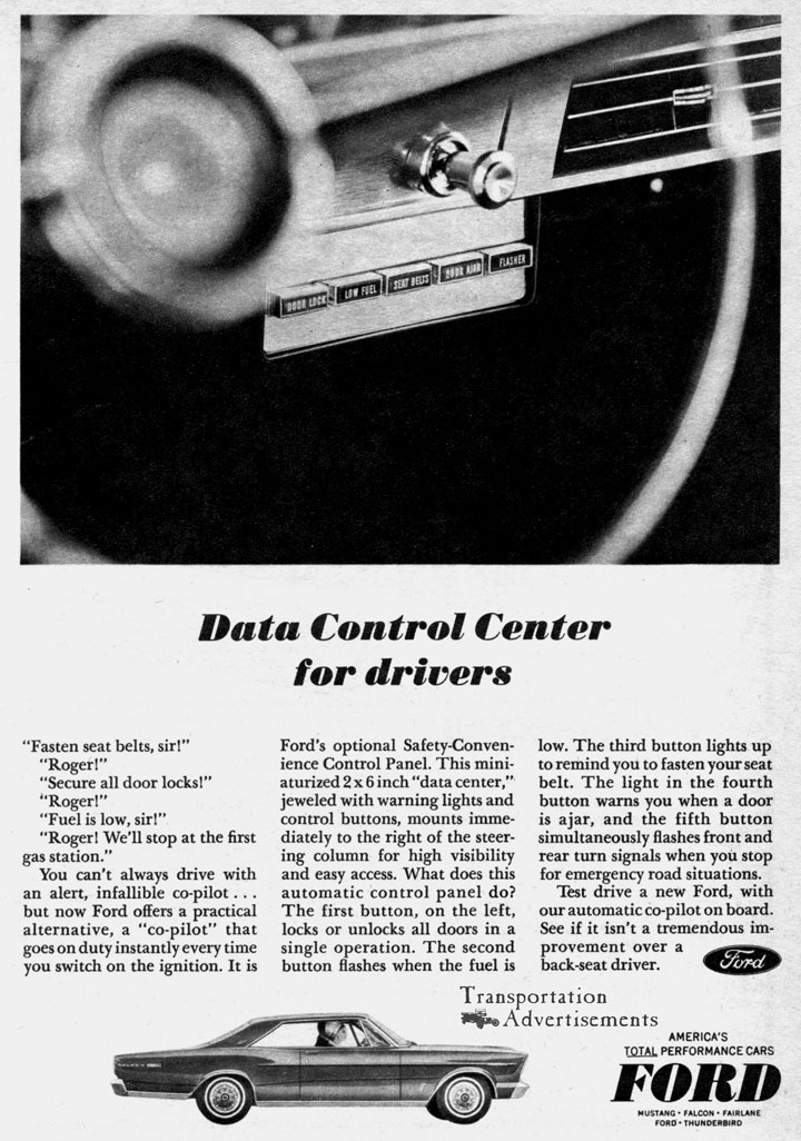 1966 Ford Data Control Center advertisement