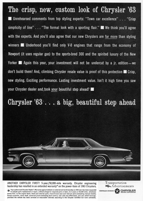 1963 Chrysler advertisement