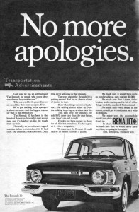 1968 Renault 10 Advertisement