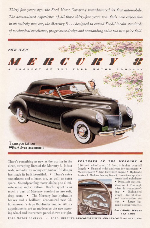 1940s Mercury Eight advertisement