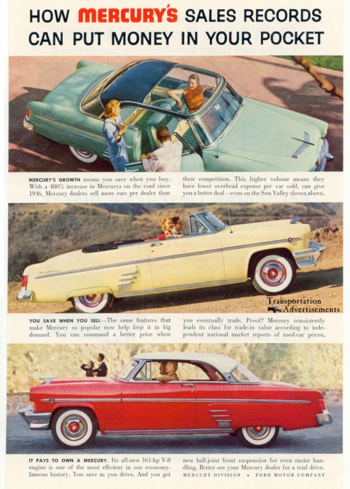 1950s Mercury Sun Valley ad